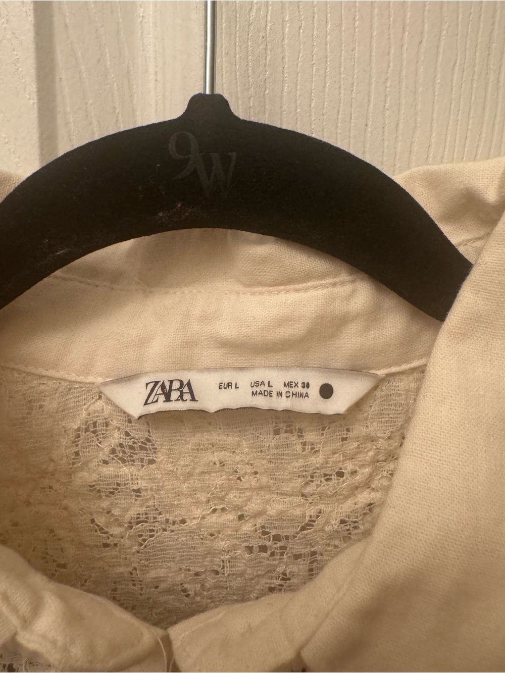 Cream Lace Button-Front Women's Top - Picture 3 of 4